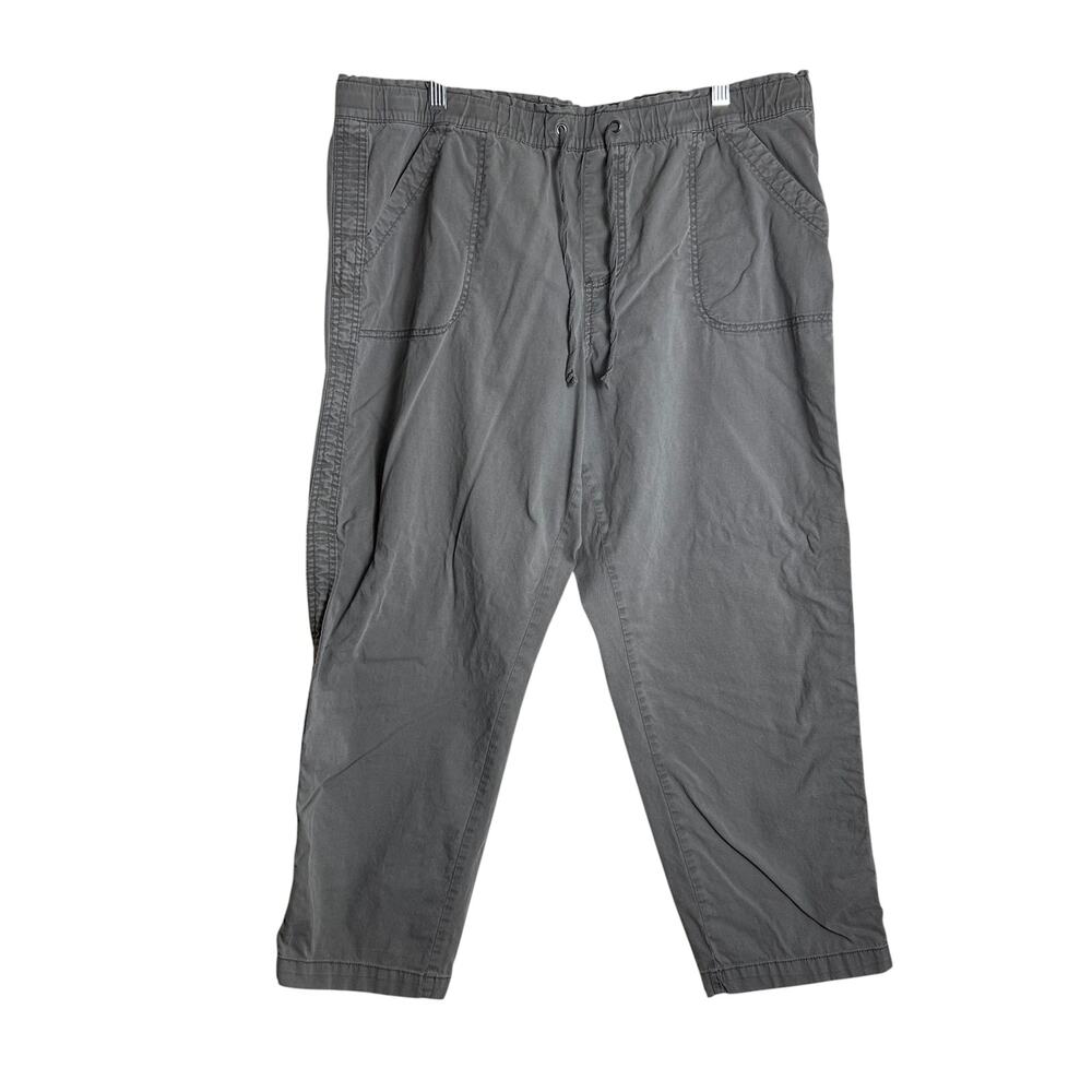 Sonoma Goods For Life Easy Paper Bag Waist Capri Pants Gray Womens XL  Pull On